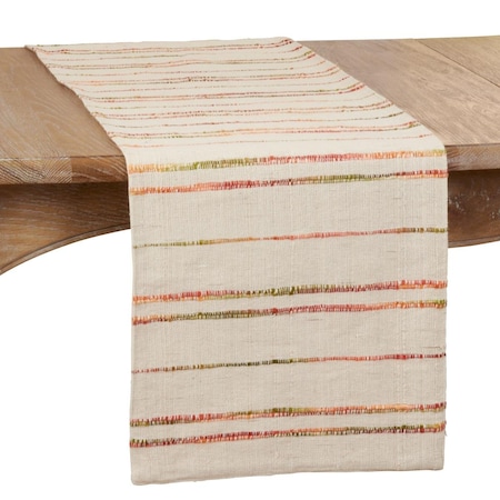 SARO LIFESTYLE Runner Da Tavolo Sherpa Design – Effetto Morbido, 100% Poliestere, Bianco, Cm 40x182